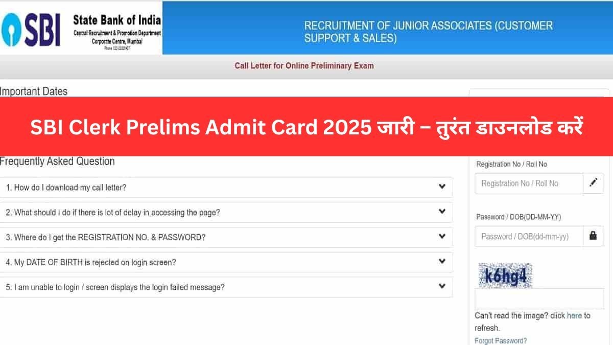 sbi-clerk-prelims-admit-card-2025